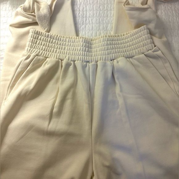 Cinq A Sept Liana Knotted Terry Pants In Gardenia Small - Picture 3 of 5